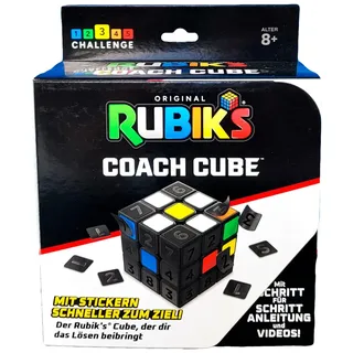 Rubik's Cube, Coach Cube, 3x3 Lernwürfel mit Aufklebern, Anleitung und Videos lernen Zappelspielzeug für Erwachsene ¦ für Kinder