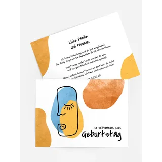 Geburtstagseinladung selbst gestalten mit Spruch und Fotos im Onlinedesigner bei Meine-Kartenmanufaktur.de