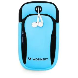 Wozinsky Laufband für Handys Armband Handytasche flexibles und wasserdichtes Gerät Blau