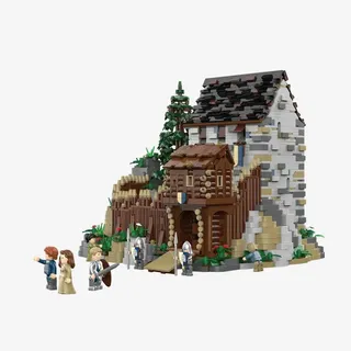 BlueBrixx Pro 108712 – Burg Blaustein, 5321 Klemmbausteine, Burg Blaustein Set Geschenk für Architektur und Mittelalter Fans, Standardsteine, Bausteine der Burg Blaustein-Serie