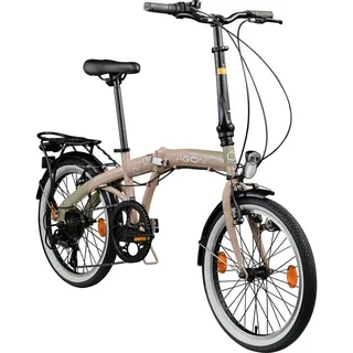 Agon Parklane Klapprad 150 - 185 cm Klappfahrrad mit 6 Gängen Fahrrad Faltrad mit Beleuchtung StVZO und Fahrradständer