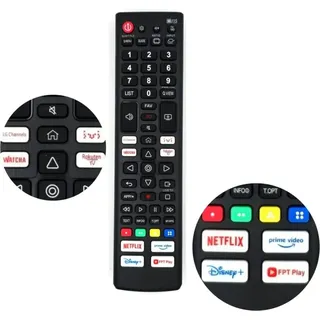 Ersatz Fernbedienung für   LG  TV  65UH600V |  65UH6159 |  65UH615V | - Schwarz