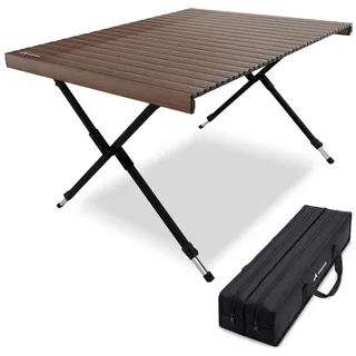NEOLYMP Campingtisch klappbar höhenverstellbar Braun