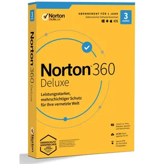 NortonLifeLock Norton 360 Deluxe 25 GB 3 Geräte 1 Jahr ESD ML Win Mac Android iOS