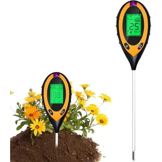 OEM 4-in-1 Bodentest Messgerät Feuchtigkeitsmessgerät Pflanzen mit Temperatur & Lichtmesser, Bodentest Messgerät, Bodenteste, Boden-pH-Messer für Gartenarbeit, Landwirtschaft