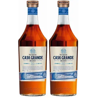 WILTHENER Cask Grande I Brandy in X.O.-Qualität I Pariser Fass von 1900 I Weinbrand des Jahres 2025 I 40% vol. I 0,7 l (Packung mit 2)
