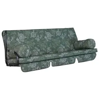 ANGERER Freizeitmöbel GmbH Hollywoodschaukel Auflage Trend - passend für viele 3-Sitzer Hollywoodschaukeln - Schaukelauflage Made in Germany (Grün Gemustert)