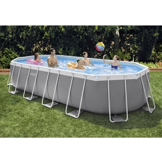 Intex Prism Frame Oval Pool Set 610 x 305 x 122 cm inkl. Filterpumpe 26798