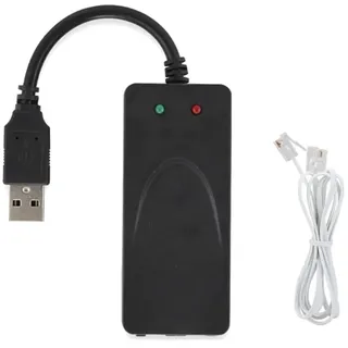Sctecoau Faxmodem, USB2.0 56K Externer Modemtreiber, Stecker und Spiel-USB-Modem, Standard und Erweitert Gemäß Anleitung (Dual-Port)