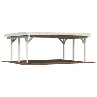 Doppel-Carport 600 x 512 cm naturbelassen