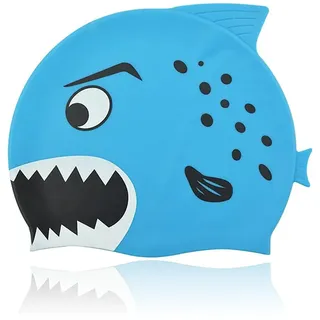 Kinder Badekappe Prämie Weich Silikon gedruckt Badekappen Wasserdicht schwimmhaube, 6-14 - Schwimmkappe für Kinder 6-14 Jahre Silikon & Wasserdicht, für Damen Herren Erwachsene Jugendliche