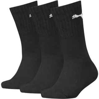 Puma Kinder Socken, Vorteilspack - Sport Junior, Frottee-Sohle, Rippbündchen, Logo Schwarz 35-38