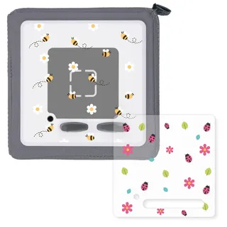 younikat 2er-Set Schutzfolie für Toniebox Bienen-Marienkäfer Motive -dv1175 | selbstklebende Schutzfolien für Toniebox, passgenau zuschneidbar mit Bienen- und Marienkäfermotiven
