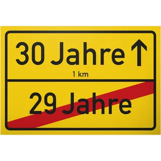 DankeDir! 30 Jahre Ortsschild - Schild kleines Geschenk 30. Geburtstag - Überraschung 30er Geburtstagsparty - Geschenkidee Feier runder Geburtstag Dreißigster