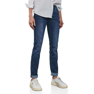 STREET ONE Damen, A378402 Jeans, im Casual Fit, Dark Blue wash), 34W / 30L