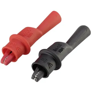 VOLTCRAFT MSK-104 Krokodilklemme Stecker 4 mm CAT III 1000 V, CAT IV 600 V Schwarz, Rot