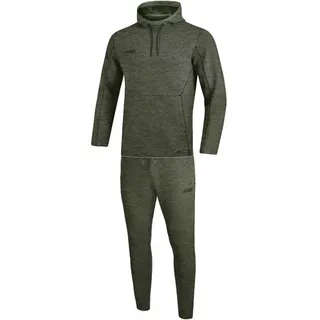 Jako Premium Basics Jogginganzug mit Kapuze khaki meliert M