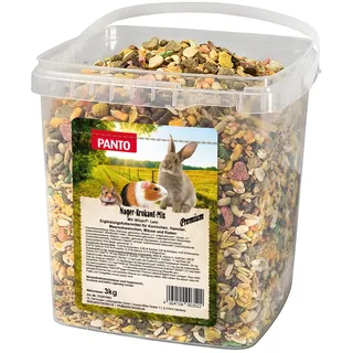 PANTO® Nager-Krokant-Mix Premium Nager Zwergkaninchen Futter Futtermischung 3kg