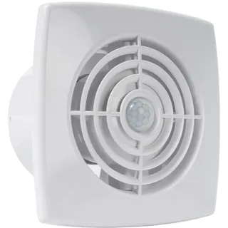 Vent Systems Badlüfter 125mm - Wasserdicht Badventilator mit Bewegungssensor und Timer - IPX4 41dB 19W 150m3/h Wand, Deckenmontage - Geräuscharmer Energieeffizienter Abluftventilator für Küche und Bad