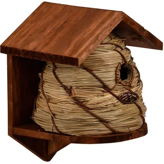 Esschert Design Nistkasten für Blaumeise Brutkasten Vogelhaus Bienenkorb 17,5x17x26cm