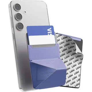 MOFT Kartenhalter Handy Ständer, Unsichtbare Selbstklebende Kartenhalter Portemonnaie, MOVAS Veganes Leder Stick On Karten Portemonnaie für iPhone Android Smartphones (Lavender)