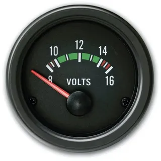 JOM Car Parts & Car Parts GmbH Zusatzinstrument, Youngtimer, Volt, schwarz, Ø52mm