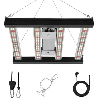 Bettizia 1x Professionelle LED Grow Lampe mit Vollspektrum & Aluminiumrahmen – Pflanzenleuchte für Zimmerpflanzen, Kräuter & Gemüse, energiesp... - Schwarz