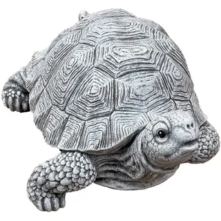 stoneandstyle Steinfigur natürliche Schildkröte Törtel frostsicher Winterfest Steinguss massiv