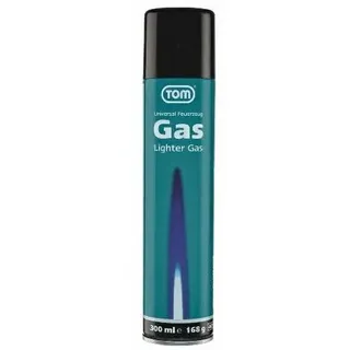 Tom Universal Feuerzeuggas LG-300-300 ml Nachfüllgas Feuerzeug Gas Butangas