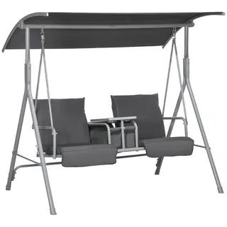 Outsunny Hollywoodschaukel anthrazit 2-Sitzer 057GY0431