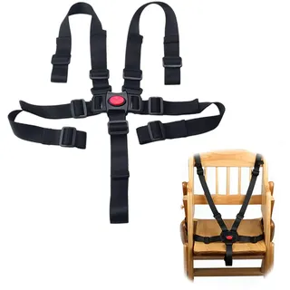 Gurt Sicherheitsgurt, Hochstuhl Sicherheitsgurt, 5 Punkt Gurt Sicherheitsgurt Verstellbare Hochstuhl Sicherheitsgurt Universal 5 Punkt Gurt Kinderwagen Gurt für Hochstuhl/Kinderwagen/Buggy