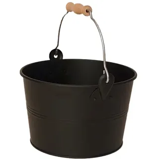 blumenberg gmbh Sauna Aufgusskübel / Saunaeimer schwarz Stahlblech Bügelgriff