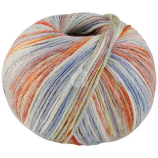 LANA GROSSA COTONELLA MULTI Häkelwolle, 270 m (Weiches, bedrucktes Kettengarn aus unmercerisierter Pima Baumwolle), 100 g blau|bunt|gelb|grün
