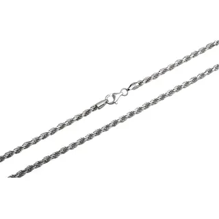 Silberkettenstore Silberkette Kordelkette 3mm - 925 Silber silberfarben 95cm
