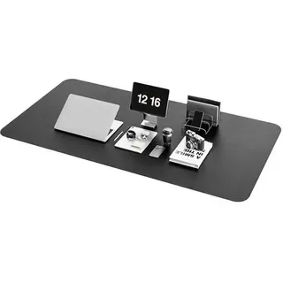 Schreibtischunterlage Mauspad Leder Rutschfeste Wildleder Dunkelgrau