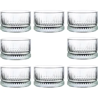 spar-home® Premium Kristall Glas Dessertschalen Set Dessertbecher 235ml Puddingschalen Dessert Schalen Obst Servierschalen Soßenschalen Blei-Frei Dessert Bowls Glas Schalen (8er-Set)