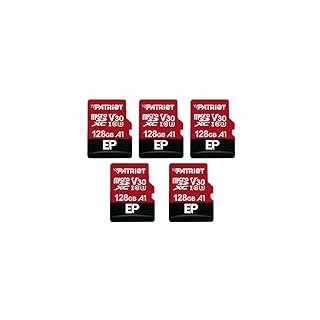 Patriot Memory 128GB A1 / V30 Speicherkarte für Android-Telefone und -Tablets, 4K-Videoaufzeichnung - 5er Pack