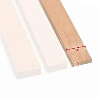 Rechteckleiste Eiche 1000mm, 5 x 20 mm