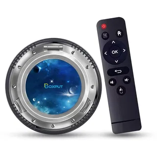 BOXPUT BP6 Android TV Box, TV Box 6k Ultra HD, Smart TV Box, Streaming Box, Android TV Box WiFi6, TV Box Android 2025, 4GB RAM 32GB ROM Allwinner H618 Quad core, Supporting 6K decoding, BT5.0+TV Box