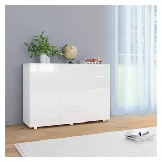 vidaXL Sideboard 107 x 76 x 35 cm Hochglanz-Weiß