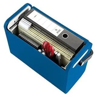 Helit Hängeregister-Box ohne Mappen blau