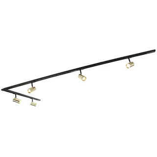 Qazqa Schienensystem-Sets Iconic jeana, Dimmbar, LED wechselbar, Extra-Warmweiß, QAZQA Schienen­leuchte, gu10, Gold, Aluminium, Modern