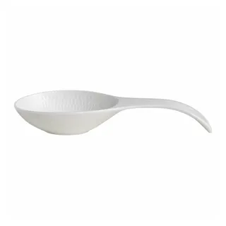 Maxwell & Williams Maxwell Williams White Basics Diamonds Löffelablage, Porzellan, weiß, 23 x 11,5 x 3,5 cm