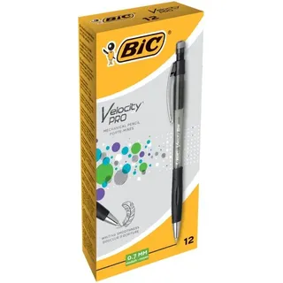 BIC Druckbleistift Velocity PRO, 8206462, Härte HB, 0,7mm, schwarz/transparent, mit Radiergummi 0070330421882 Bic
