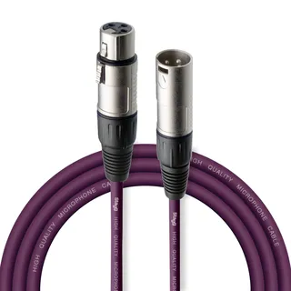 Stagg 3 m hochwertigen XLR-auf XLR-Stecker Mikrofon Kabel violett, 3m