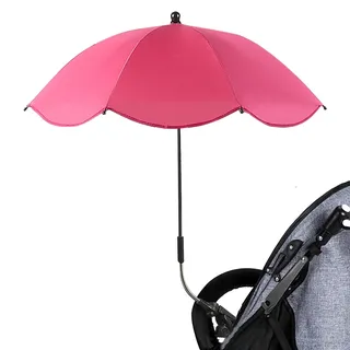Kinderwagen-Regenschirm für Kleinkinder | Kinderwagen-Sonnenschirm für Kinder,Tragbarer UV-Schutz-Sonnenschutz-Regenschirm für Kinderwagen mit verstellbarer Klemme, Sonnenschutz-Regenschirm Pologmase