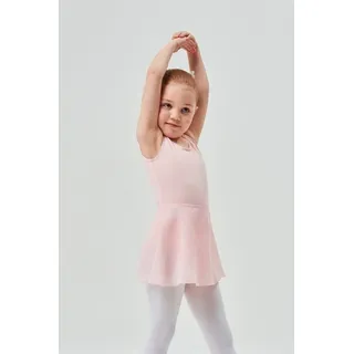 tanzmuster Wickelrock Ballettrock Emma zum Binden ärmelloser Ballettbody aus weichem Baumwollmischgewebe rosa 104/110