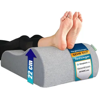 DYNMC you Ergonomisches Venenkissen Beinhochlagerungskissen – Beinkissen zur Entlastung der Beine, Lagerungskissen Erwachsene, Oeko-Tex geprüft, mit Beinstütze, ideal als Beinauflage & Fußkissen Bett