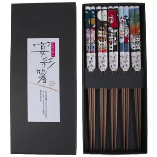 lachineuse – Japanisches Essstäbchen-Set Maneki Neko – Japanische Katzen-Essstäbchen – Essstäbchen für Sushi, Ramen, Nudeln und Reis – Japanisches Geschirr – Geschenkidee für die asiatische Küche