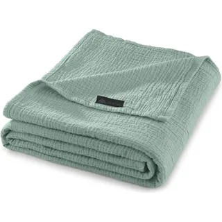 pure hug Musselin Kuscheldecke 150 x 200 cm Grün